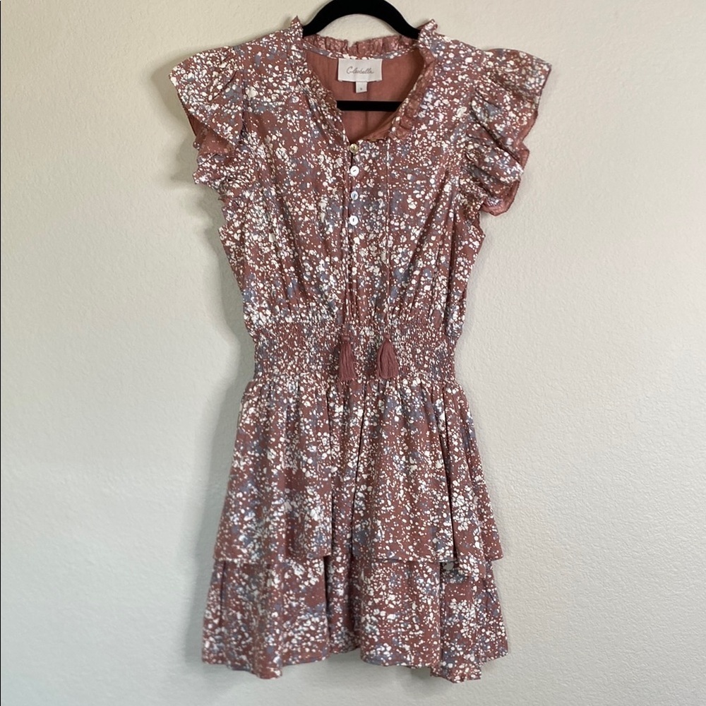 Cleobella Rachelle mini dress Ruffled Fit-and-Flare tassels Sz small